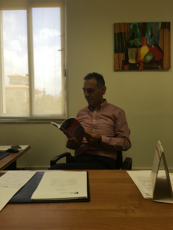 Salamey at his Beirut office. CREDIT: JUSTIN SALHANI