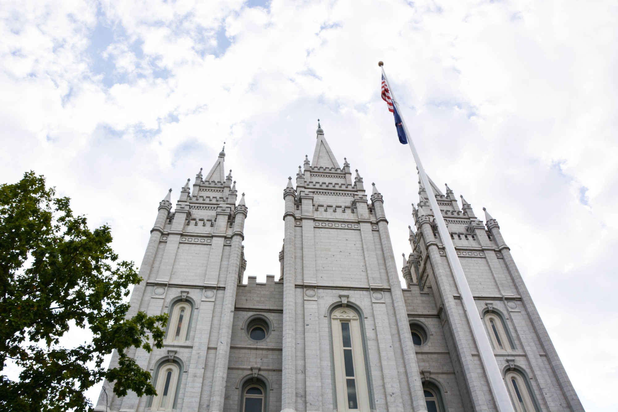 The Salt Lake City Temple of the Church of Jesus Christ of Latter-day Saints. (CREDIT: Jack Jenkins/ThinkProgress)
