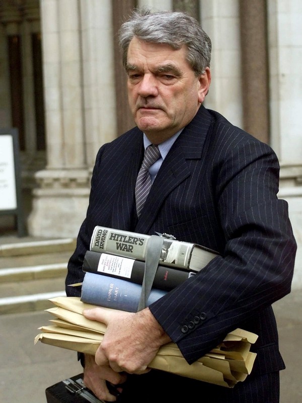 David Irving arrives at the London high court on January 12, 2000, to attend the second day of his libel case. CREDIT: AP Photo/Max Nash
