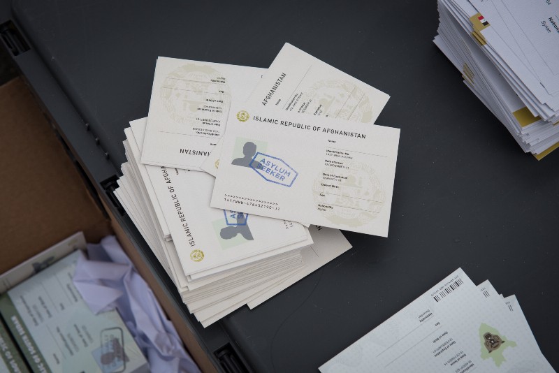 Guests receive a passport upon arrival that will determine their journey throughout the exhibit. EDWIN TORRES