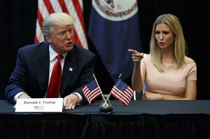 Donald Trump and his daughter Ivanka. CREDIT: AP Photo/Evan Vucci