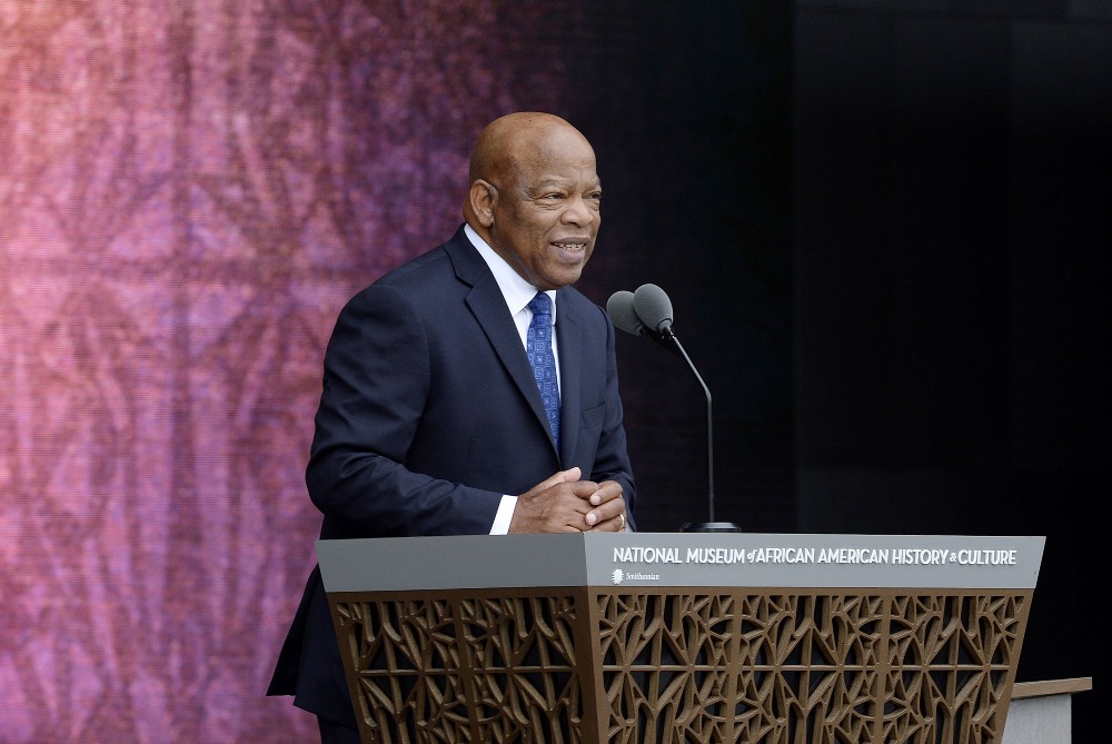 U.S. Representative John Lewis (D-GA) speaks at the opening ceremony of the Smithsonian National Museum of African American History and Culture on September 24, 2016 in Washington, DC. Credit: Olivier Douliery / Pool via CNP / MediaPunch/IPX