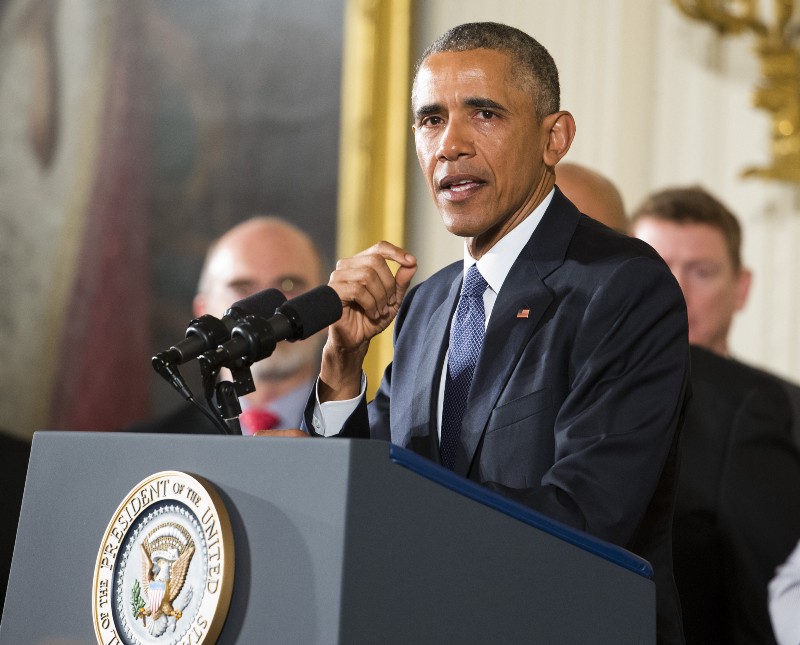 President Barack Obama speaks in the East Room of the White House CREDIT: AP Photo/Pablo Martinez Monsivais