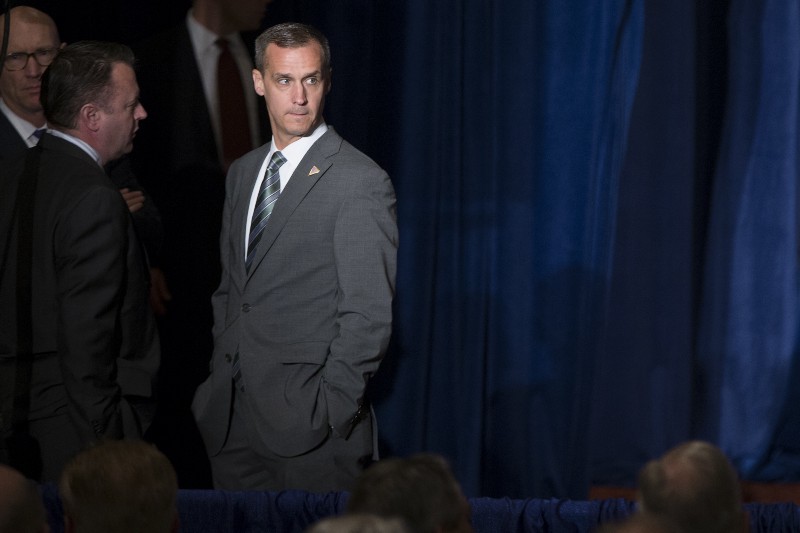 Former Trump campaign manager Corey Lewandowski. CREDIT: AP Photo/Evan Vucci