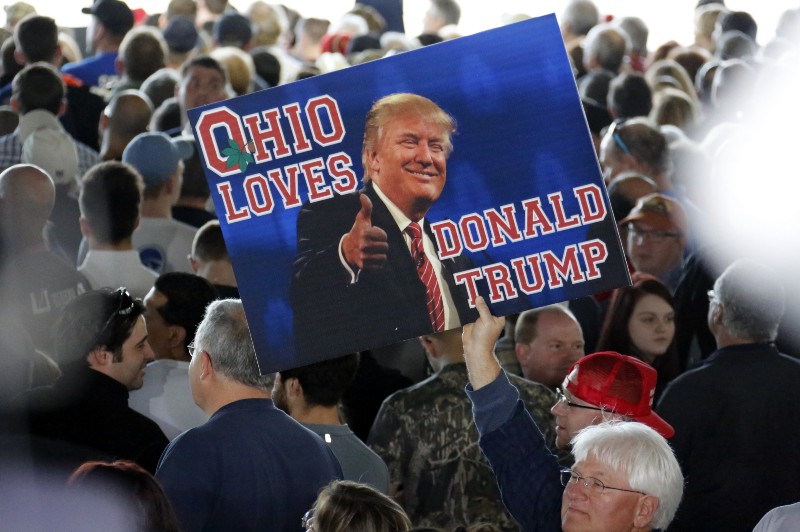 Donald Trump holds rally at Youngstown-Warren Regional Airport. CREDIT: AP Photo/Gene J. Puskar.