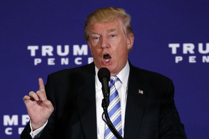 Republican presidential candidate Donald Trump delivers a speech during a campaign event, Saturday, Oct. 22, 2016, in Gettysburg, Pa. CREDIT: AP Photo/ Evan Vucci