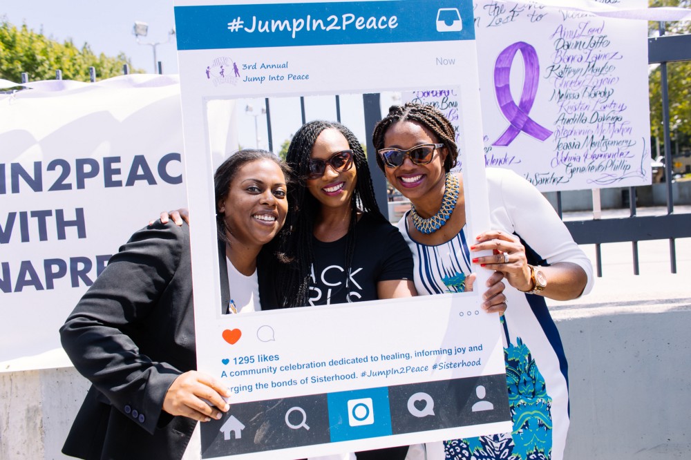 Councilor Ayanna Pressley at her annual Jump Into Peace event, a community double dutch event aimed at fostering peace and sisterhood among girls and women. CREDIT: Office of Ayanna Pressley
