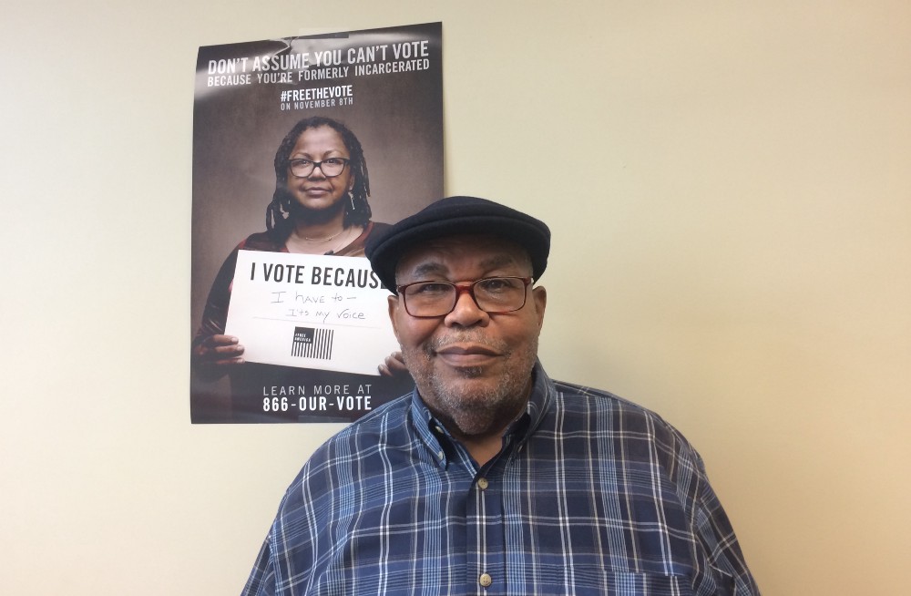 Checo Yancy isn’t allowed to vote, so he’s driving others to the polls on Election Day. CREDIT: Aviva Shen