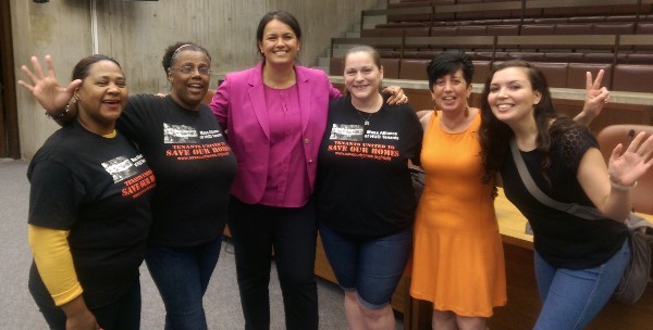 Councilor Essaibi-George in the Boston City Council Chambers, meeting with a group from the Massachusetts Alliance of Housing and Urban Development. CREDIT: Office of Annissa Essaibi-George