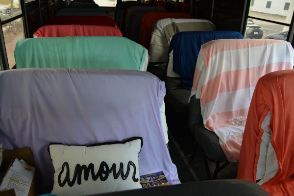 The Love Bus stops at various GOTV events across South Florida. CREDIT: Kira Lerner