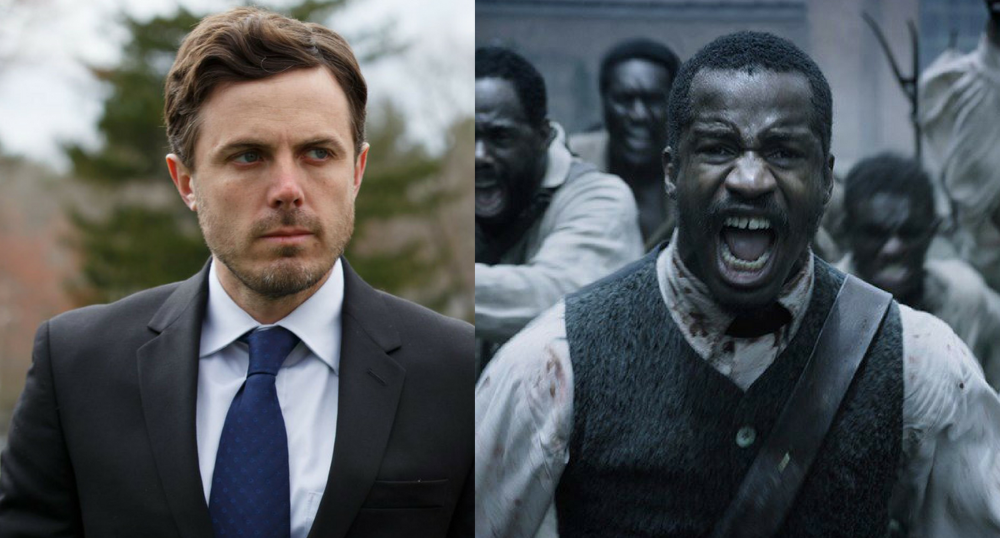 Left: Casey Affleck in “Manchester by the Sea.” (CREDIT: Big Indie Pictures.) Right: Nate Parker in “The Birth of a Nation.” (CREDIT: Fox Searchlight)