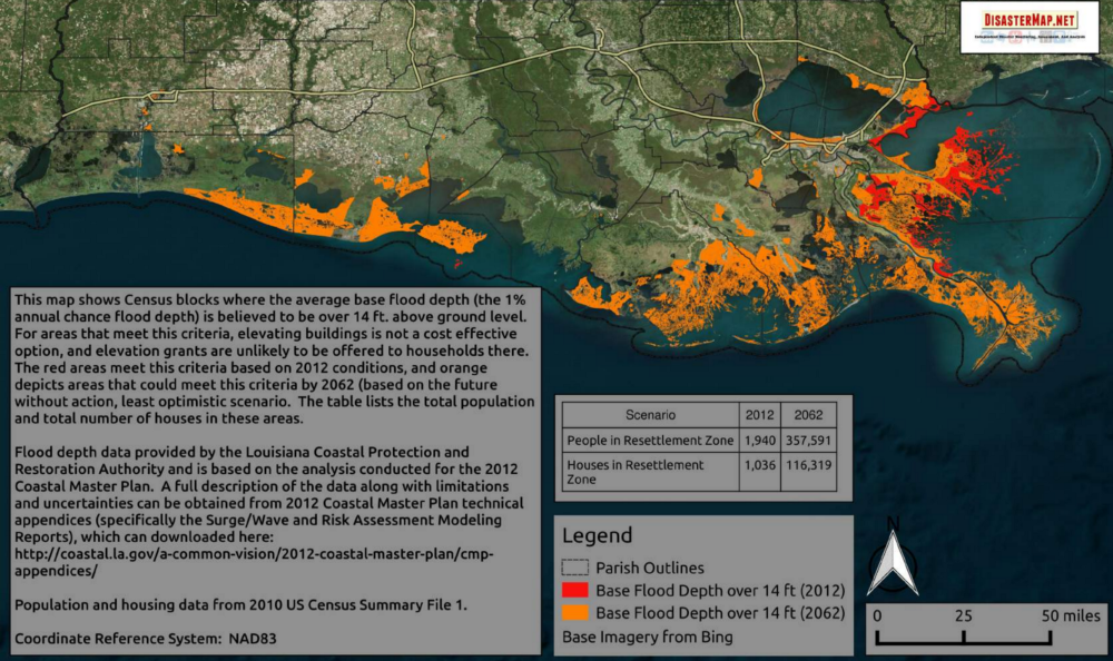 One of Gulf Restoration Network’s resettlement zone maps.