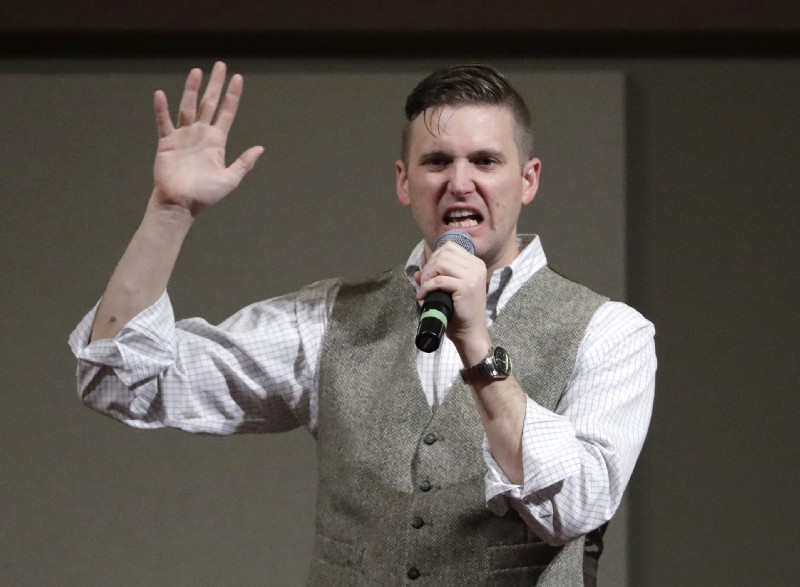 Richard Spencer on the campus of Texas A&M CREDIT: AP Photo/David J. Phillip