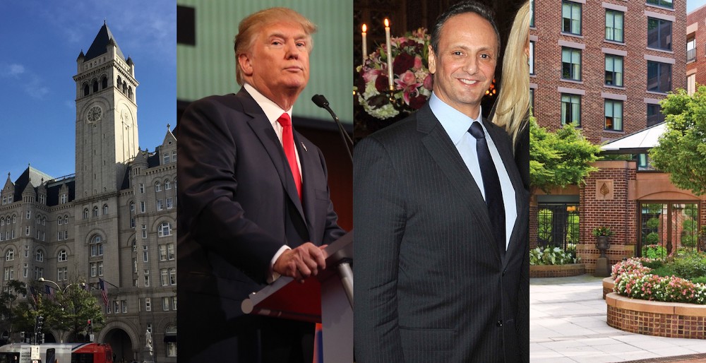 From left to right: Trump International Hotel, President-elect Trump, Ambassador of Kuwait Salem Al-Sabah, The Four Seasons Hotel CREDIT: AP/Flickr/Composite
