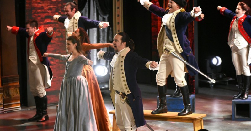 The cast of “Hamilton” performs at the 2016 Tony Awards. CREDIT: Evan Agostini/Invision/AP