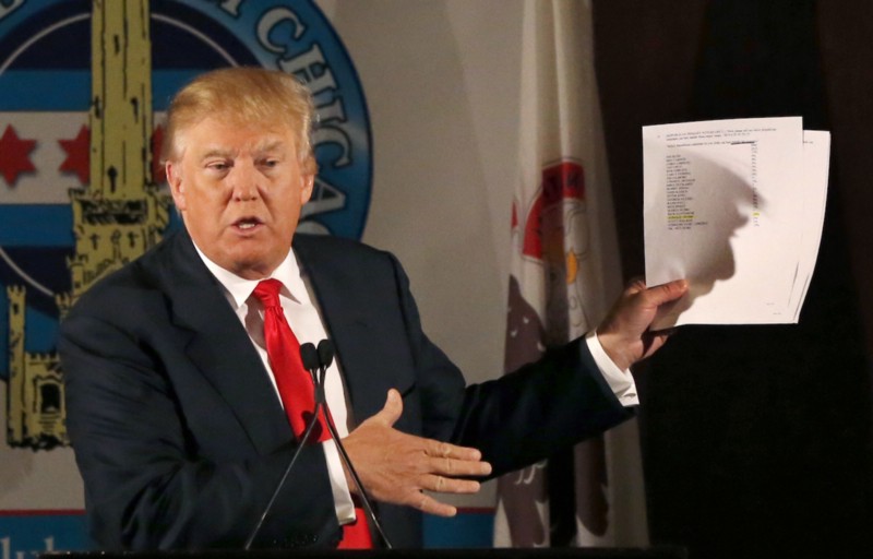 Donald Trump likes lists. Credit: AP Photo