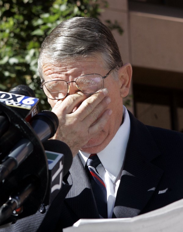 Then-Rep. Randy “Duke” Cunningham (R-CA), after pleading guilty to bribery charges in 2005.