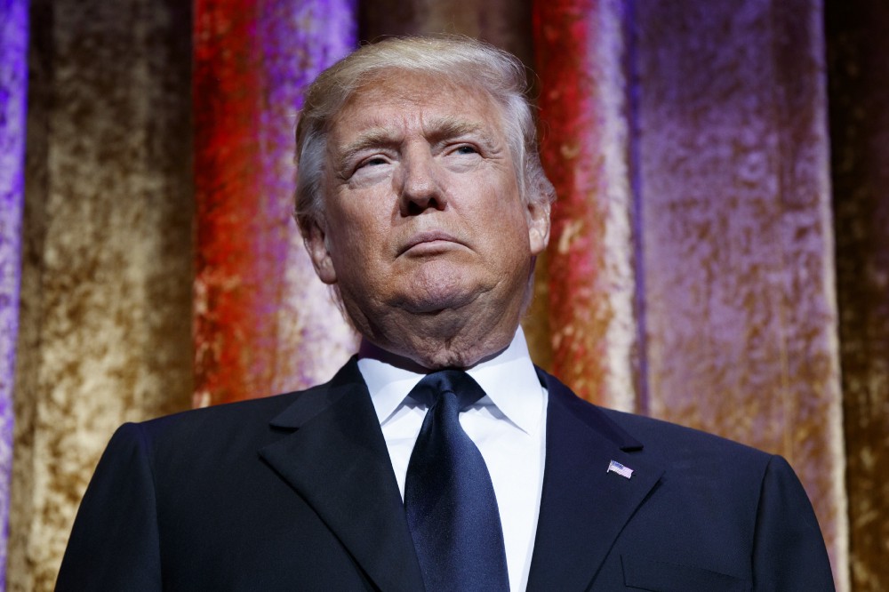 President-elect Donald Trump speaks during the presidential inaugural Chairman’s Global Dinner on January 17 in Washington, D.C. CREDIT: AP Photo/Evan Vucci
