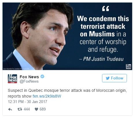 Fox News’ tweet CREDIT: Screenshot