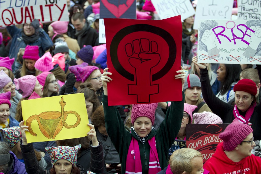 Participants in the Women’s March on Washington CREDIT: AP Photo/Jose Luis Magana