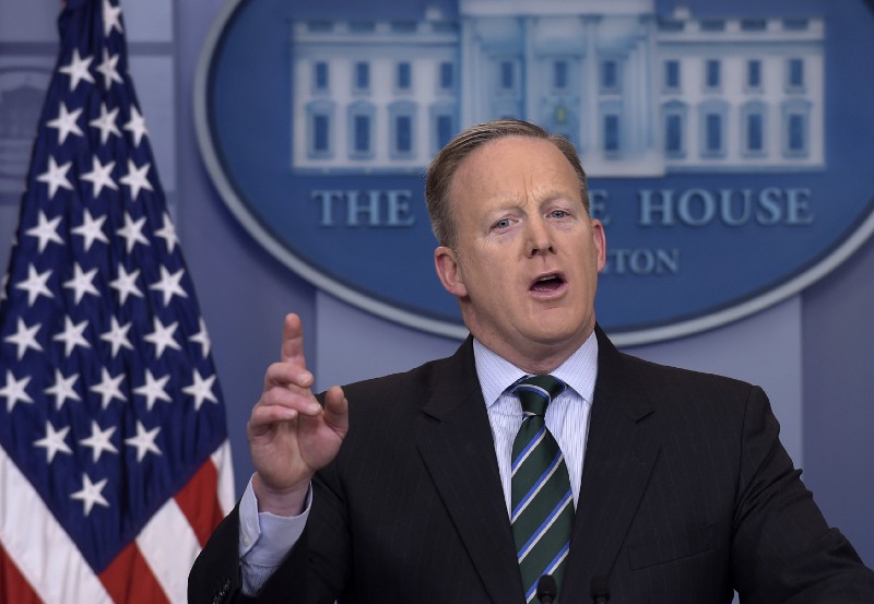 White House press secretary Sean Spicer speaks during the daily briefing at the White House in Washington, Wednesday, Jan. 25, 2017 CREDIT: AP Photo/Susan Walsh