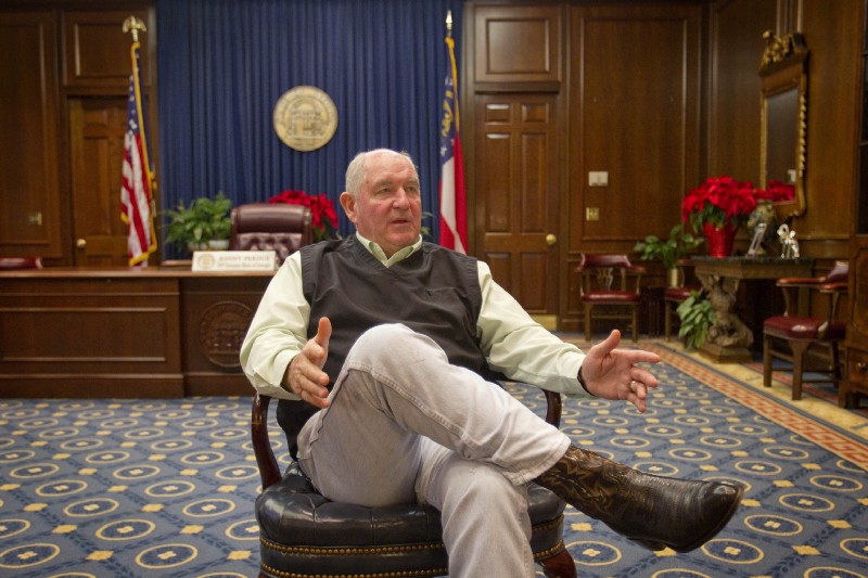 Then-Gov. Sonny Perdue (R-GA) in 2010, CREDIT: AP Photo/David Goldman