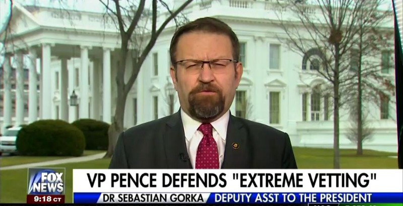 Gorka appears on Fox News just after his gun charge was dismissed. CREDIT: Screenshot