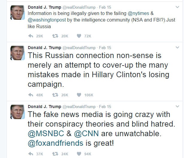 Trump’s tweets from Wednesday