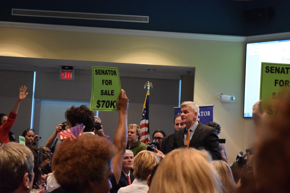 Sen. Bill Cassidy, having a lot of fun. CREDIT: Aviva Shen