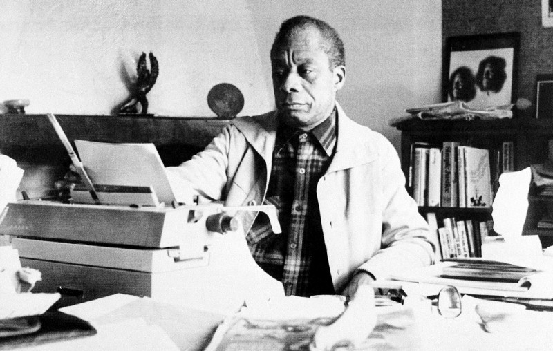 American novelist James Baldwin sits in front of his typewriter in the study of his home in St. Paul de Vence, in southern France, on March 21, 1983. CREDIT: AP Photo
