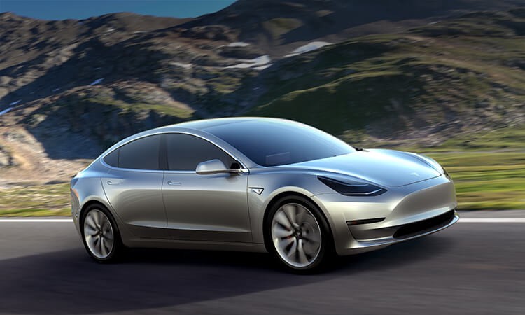 Tesla’s Model 3. CREDIT: Tesla.