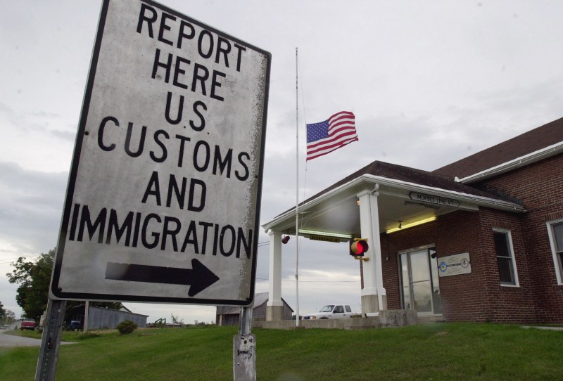 The Morses Line border station along the Canadian-U.S. border in Franklin, Vermont. CREDIT: AP Photo/Toby Talbot, File