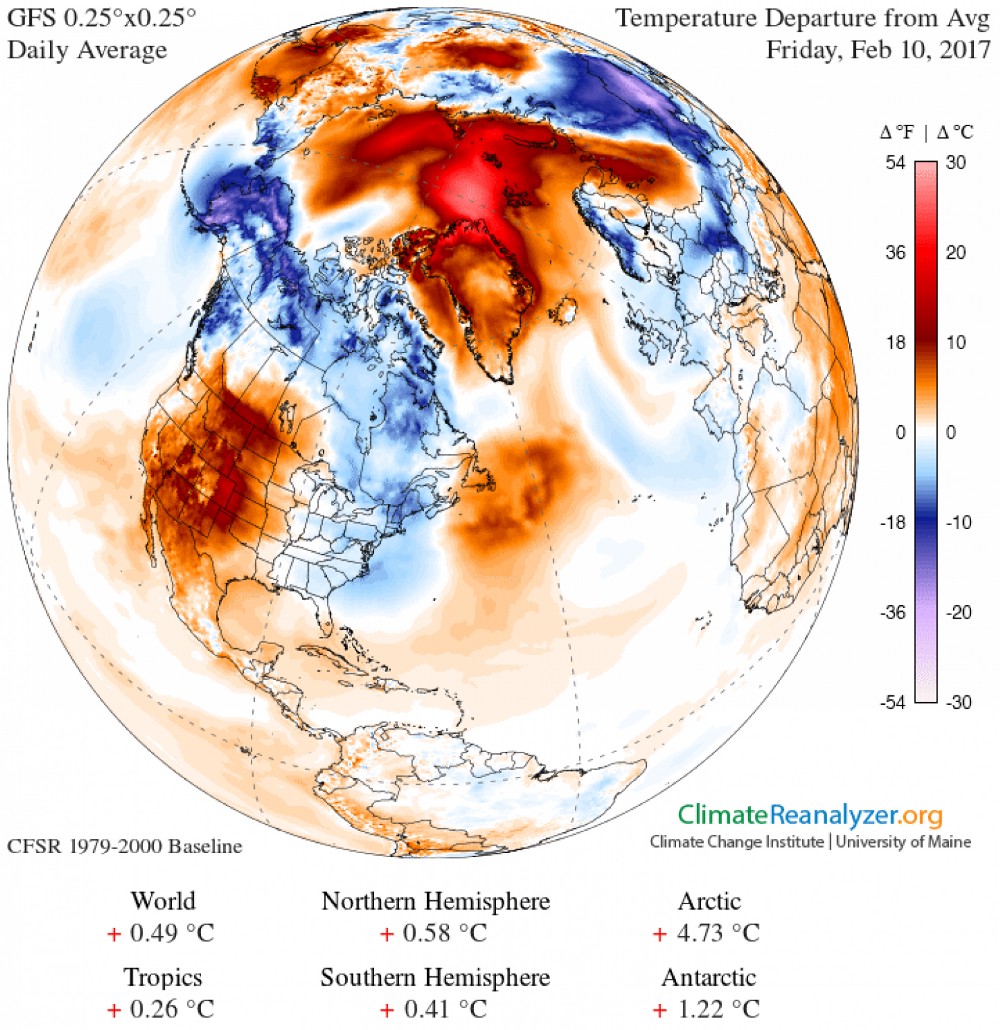 Climate Reanalyzer image via Washington Post.