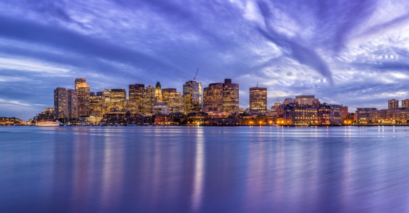 Boston skyline at sunset. CREDIT: iStock
