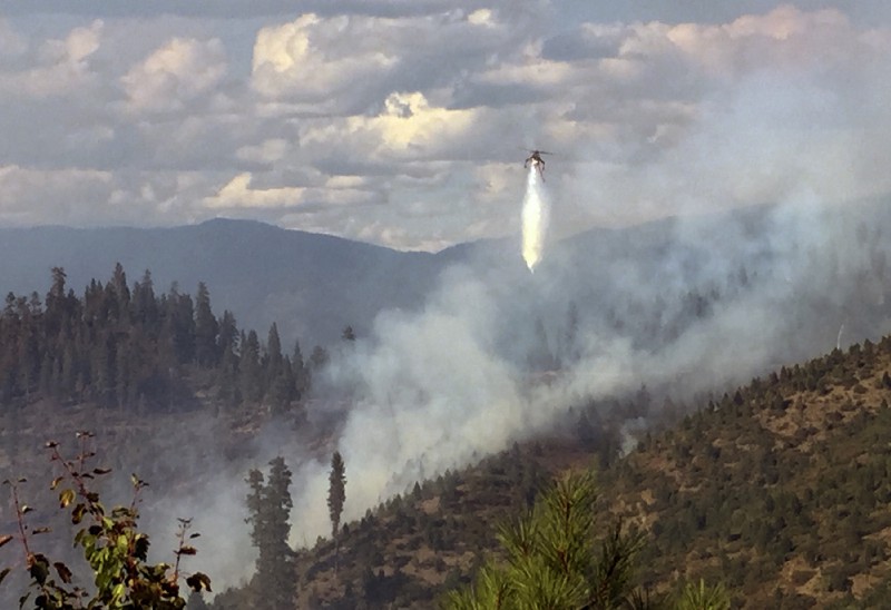 A wildfire burns in Idaho. CREDIT: AP Photo/Rebecca Boone