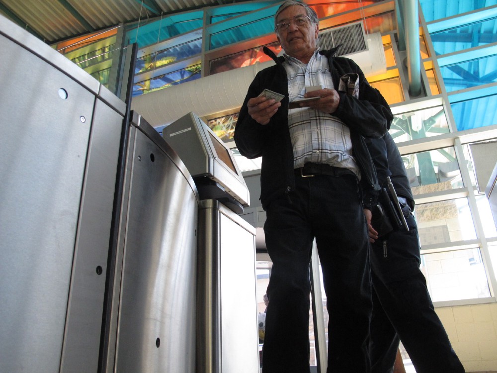 Luis Truijillo, 72, crosses from Juarez, Mexico into El Paso, Texas. CREDIT: AP Photo/Juan Carlos Llorca
