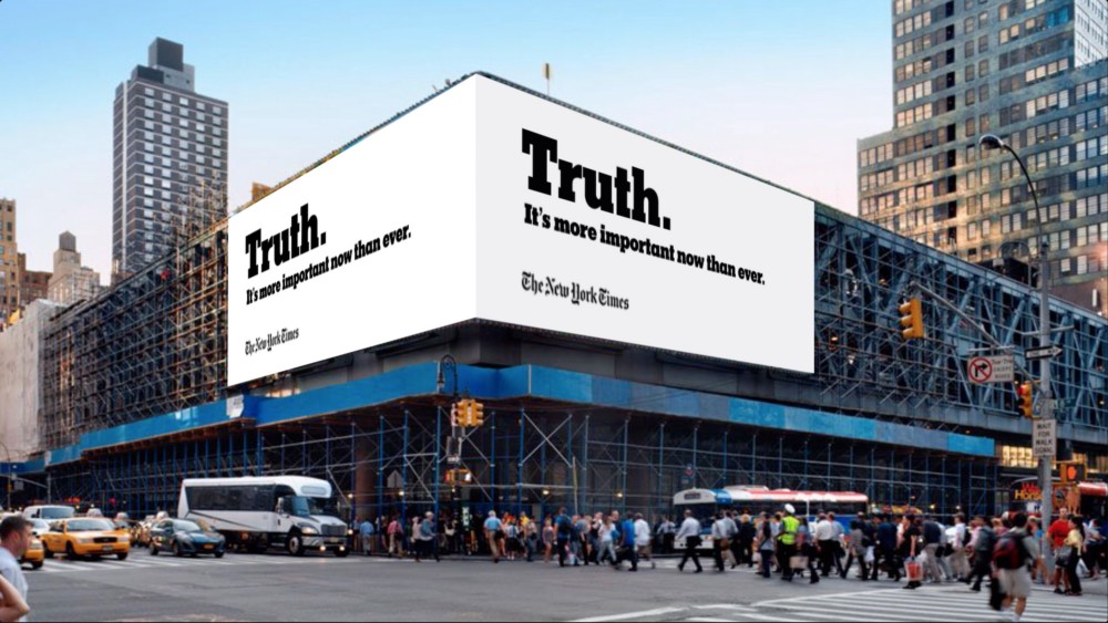 Ad from The New York Times’ new marketing campaign. Credit: The New York Times via AdAge
