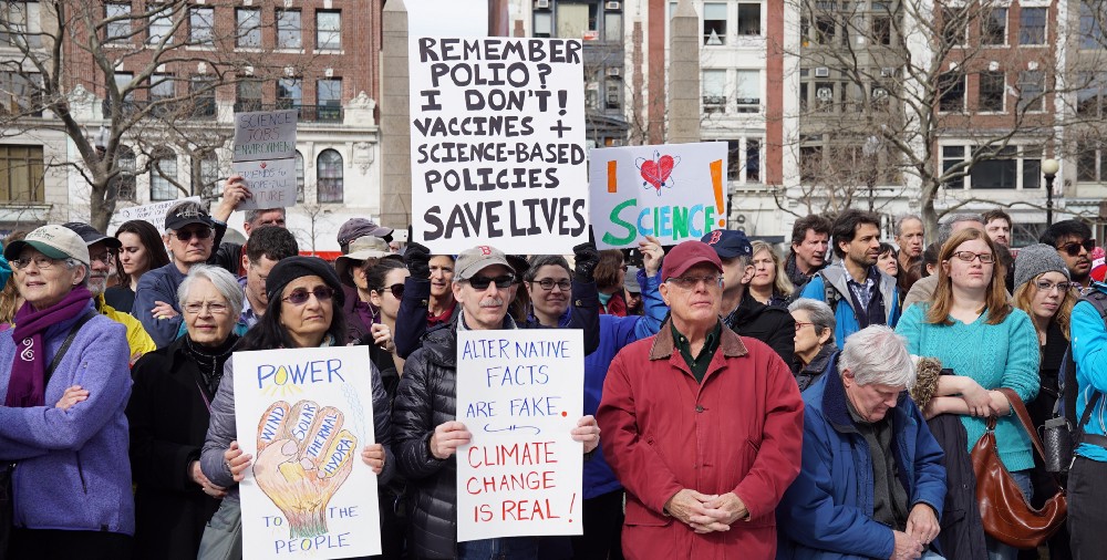 The Stand Up for Science Rally in Boston. CREDIT: Josh Landis