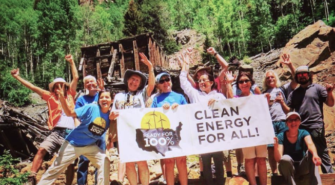 Members of Pueblo’s Energy Future supporting the clean energy resolution. CREDIT: Pueblo’s Energy Future