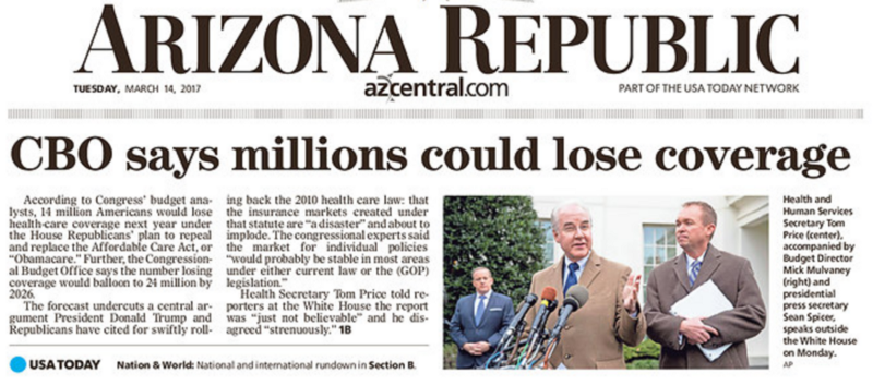 Front page screenshot, CREDIT: Arizona Republic