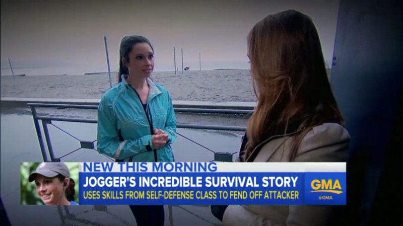 Kelly Herron telling her story on ABC’s Good Morning America. CREDIT: ABC News/Screenshot