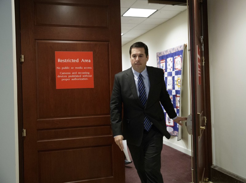 Rep. Devin Nunes (R-CA) on Friday CREDIT: AP Photo/J. Scott Applewhite