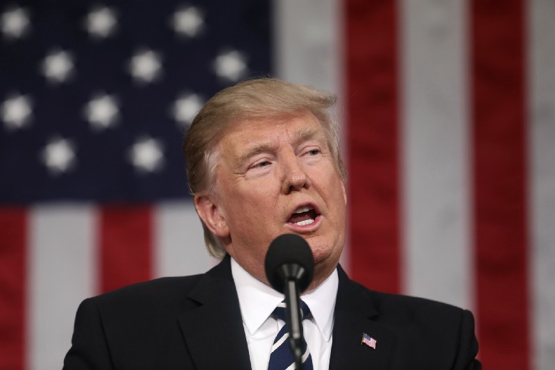 President Donald Trump addresses a joint session of Congress on Capitol Hill in Washington, Tuesday, Feb. 28, 2017. CREDIT: Jim Lo Scalzo/Pool Image via AP
