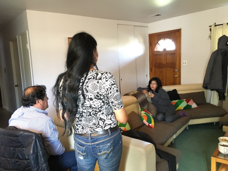 Mariana chats with her family. CREDIT: Esther Yu Hsi Lee