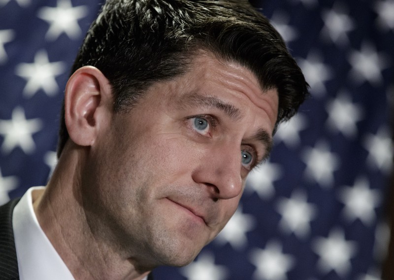 House Paul Ryan of Wis. faces reporters during a news conference at Republican National Committee Headquarters on Capitol Hill in Washington, Wednesday, March 8, 2017. CREDIT: AP/J. Scott Applewhite