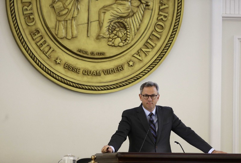 Lt. Gov. Dan Forest (HB2), one of HB2’s biggest defenders (who still has his job). CREDIT: AP Photo/Gerry Broome