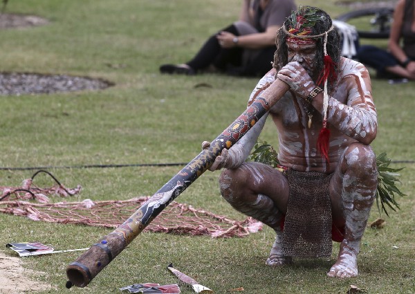 This didgeridoo-playing Australian will not lose his health care because he is fortunate enough not to live in a country governed by Paul Ryan. CREDIT: AP Photo/Rob Griffith