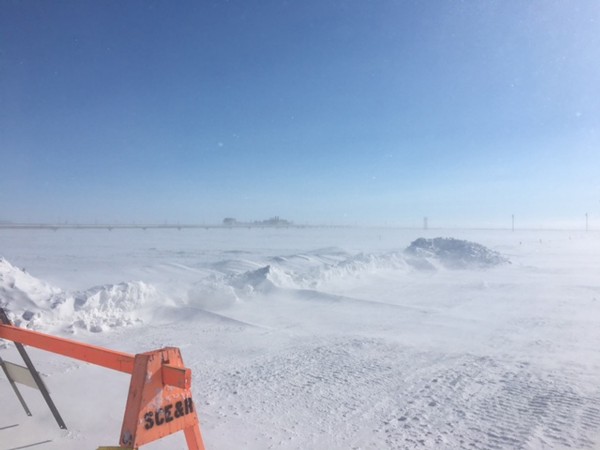 This April 2017 photo provided by the U.S. Environmental Protection Agency shows an oil well that was misting natural gas on Alaska’s frozen North Slope. CREDIT: U.S. Environmental Protection Agency via AP