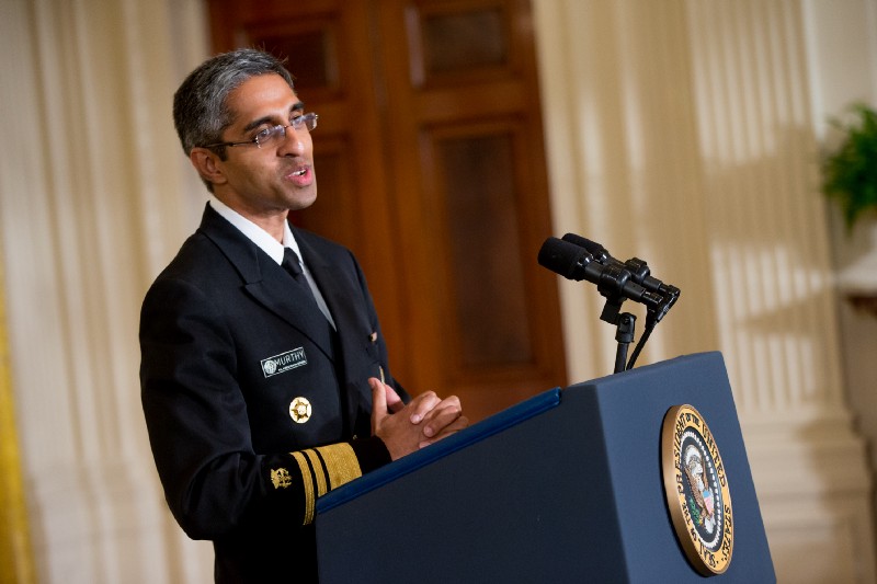 Former U.S. Surgeon General Vivek Murthy in August 2015. CREDIT: AP Photo/Andrew Harnik