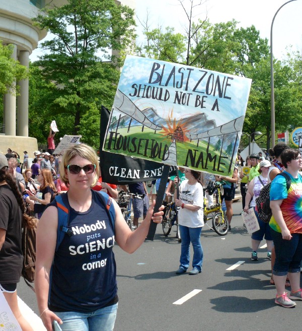 Leah Zerbe at the People’s Climate March. CREDIT: Samantha Page/ThinkProgress